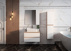 Onika Мебель для ванной Алеста 80.13 камень светлый/белый – фотография-4